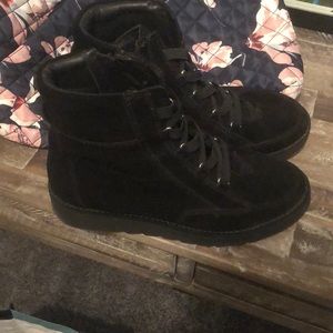 Cute black suede boots